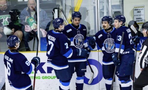 Mathieu Scores Twice in 5-3 Win Over Terriers